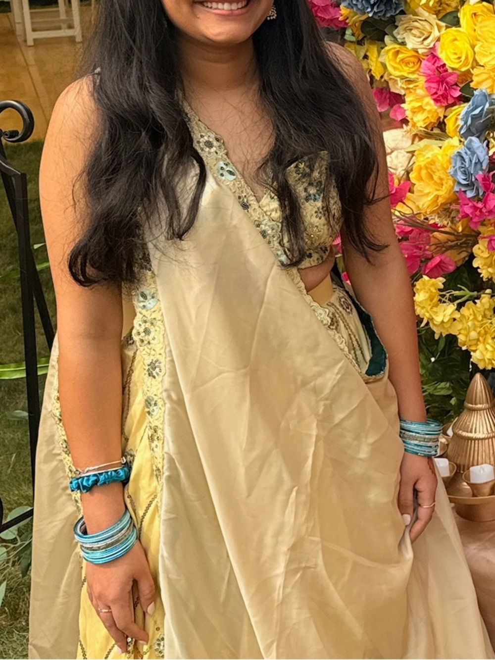 Butter Yellow Lengha